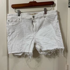 White Jean shorts